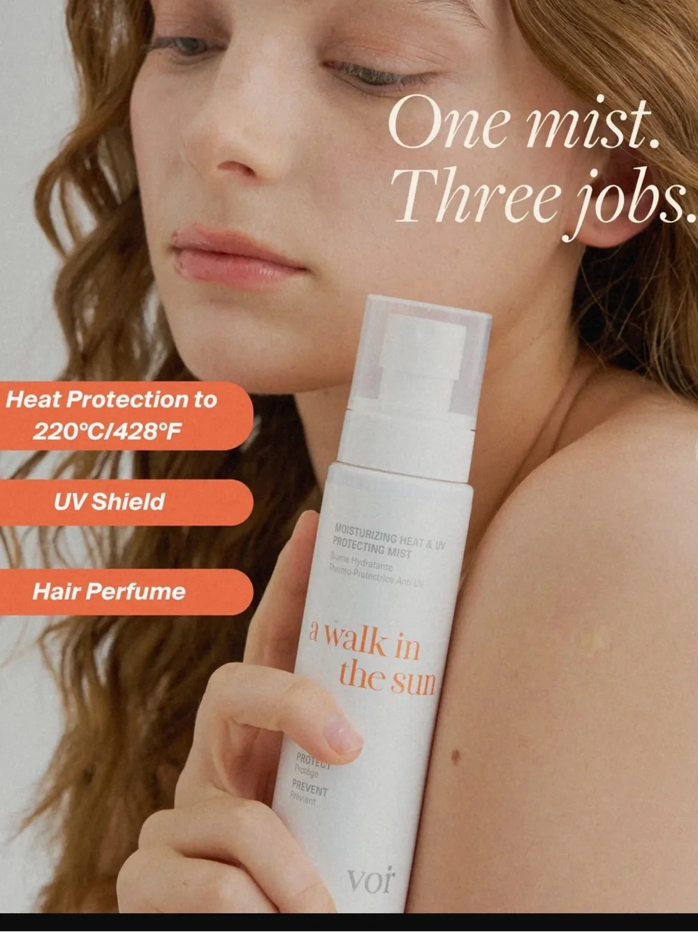 voi “a walk in the sun” Moisturizing Heat & UV Protecting Mist 150ml BRAND NEW